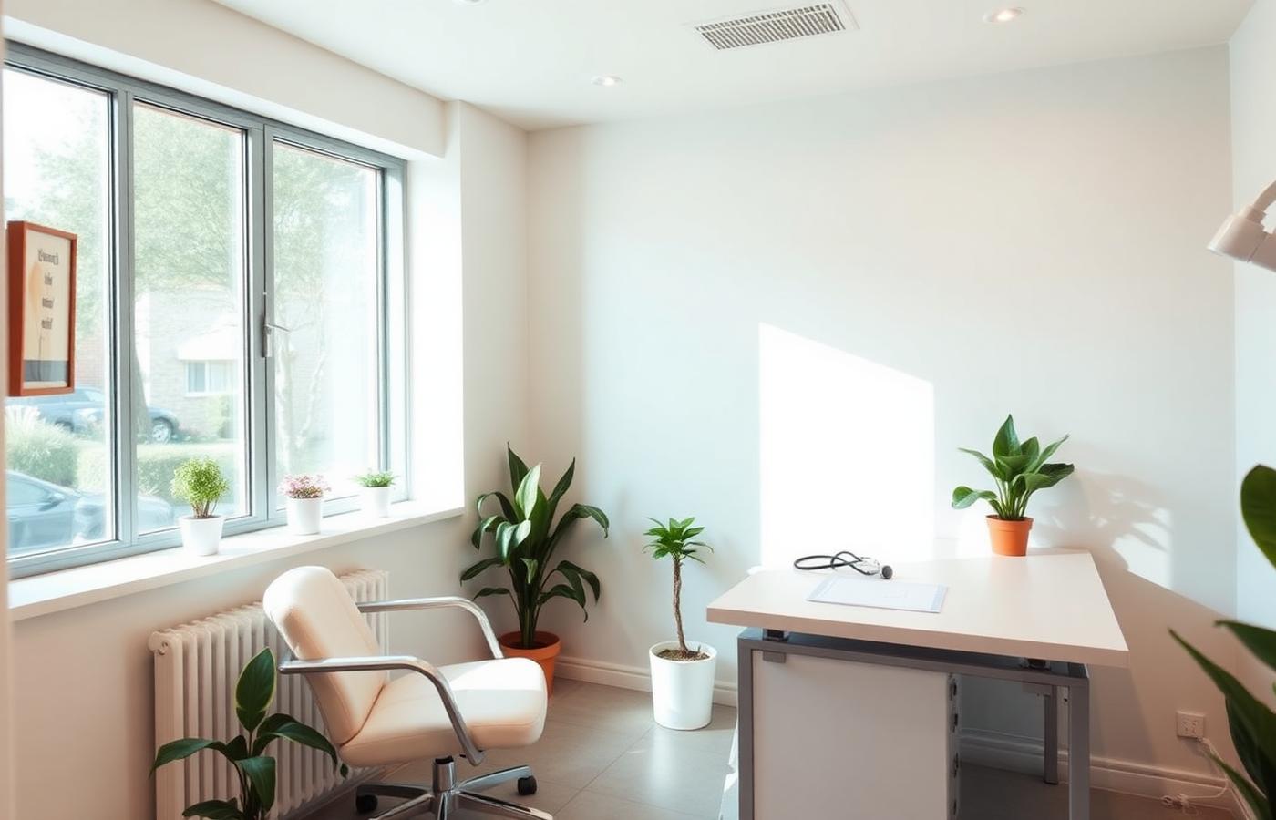Welcoming consultation room at Dr Pretorius J.L's medical practice in Kimberley